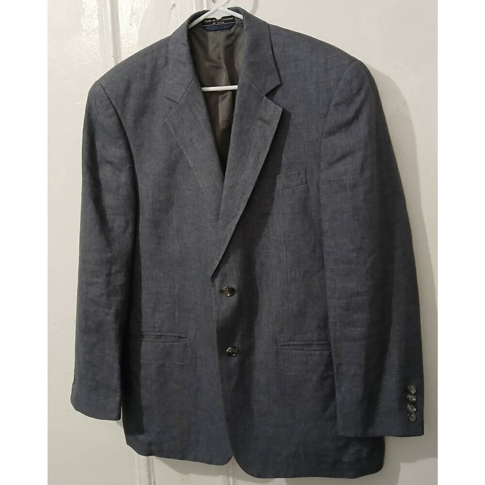 Haspel mens 39s gray blazer jacket 100% linen